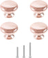 4X Polished Chrome Cabinet Hardware Round Mushroom Knob Drawer Handles, 30mm/1.18" for Kitchen Cupboard