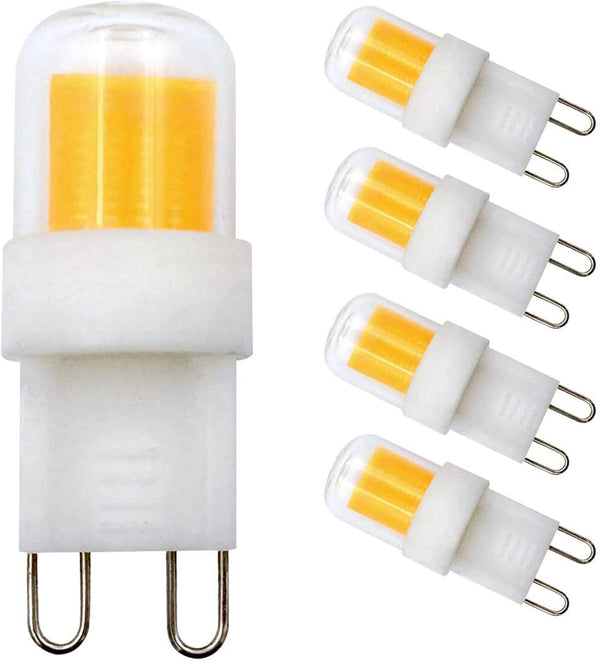 ZHENMING G9 LED Light Bulbs, Dimmable G9 Base, 4W Equivalent 40W Halogen, Warm White 3000K, 300LM, Pack of 4