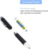 Light Up Pen, Technical Pen with LED Tip, Two Brightness Settings, AAA Battery Powered, White Light