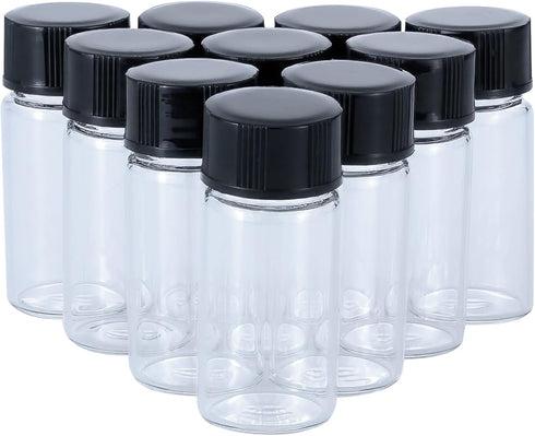 5 ml Clear Glass Bottles for Essential Oils, Chemistry Lab Chemicals, Colognes & Perfumes (10 Pieces)