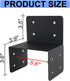 4 Pcs Joist Anchor Connector for 6"x 6" Post, Roof Tie Header Hanger Joint Post Cap for Outdoor House Carport Shed