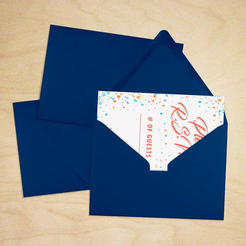 LUXPaper 4Bar A1 Contour Flap Invitation Envelopes | 3 5/8" x 5 1/8" | Navy Blue | 80lb. Text | 50 Qty