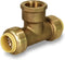 Everflow Supplies Pushlock Female Center Tees UPCTF12, Push x Push X Female 1/2 Inch, Quick Installation