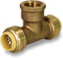 Everflow Supplies Pushlock Female Center Tees UPCTF12, Push x Push X Female 1/2 Inch, Quick Installation