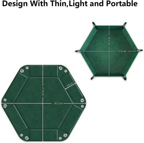 EPIC GADGET 6.5 Inch) Desk Organizer for Table, Night Stand, Desk, Workplace - PU Leather Hexagon Shaped Organizer
