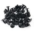 50PCS Black Plastic Nylon Rivet Clips, Furniture Assembly Fasteners for Vapor Barrier and Christmas Tree