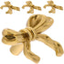 ibasenice 4pcs Elegant Bow Drawer Pulls Decorative Brass Knobs for Cabinets and