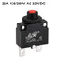 uxcell Thermal Circuit Breaker 20 Amp Push Button Reset Overload Protector 125/250V AC 32V DC with Terminal