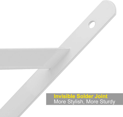 STARVAST 2 Pack 15.7 9.8 inch, 90 (400x250mm) Heavy Duty Shelf Brackets x Floating Shelves White Triangle Shelf