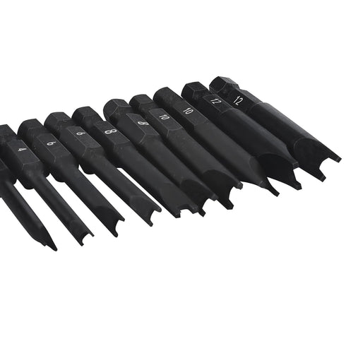 Set (10 Pack 2.3" 4, 6, 8, 10, 12 (2 Spanner Bit - Long Magnetic Heads) Spanner Fork Snake-Eye Security Screwdriver Bit