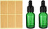 PATIKIL 15ml Glass Dropper Bottle, 2Pcs Leakproof Essential Oils Sample Container with Eye Dropper & 6 Labels
