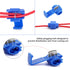 100pcs Solderless Quick Splice Snap Wire Connectors, 18-14 AWG Splice Connector, Blue Cold Pressed Insulated