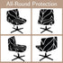 Generic Armless Kitchen,Wedding,Party(Style1) Office Chair Cover,Soft Washable Printed Seat Covers,Stretch Anti-dust
