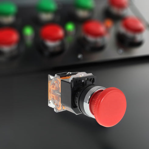 Emergency Push Button Switch - Red Mushroom Head for Home or Industrial Equipment