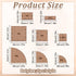 8 3D PLIGREAT Pcs Brick Tile Templates, Wood Laser Cut House with Square, Quarter-Circle, Rectangular Shape DIY