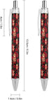 Generic 2 Russian Nesting Doll with Flowers Ballpoint Pens Retractable Cute Ball Point Pen Smooth Writing Work Pen PCS