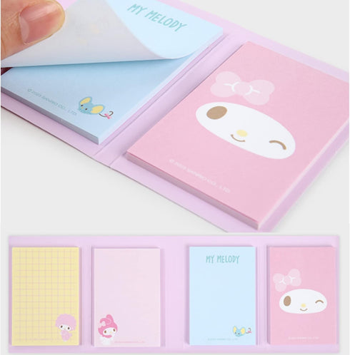 My Melody Sticky Notes, School Supplies, 4 Adorable Designs to Brighten Your Day and Boost Productivity, Cute and
