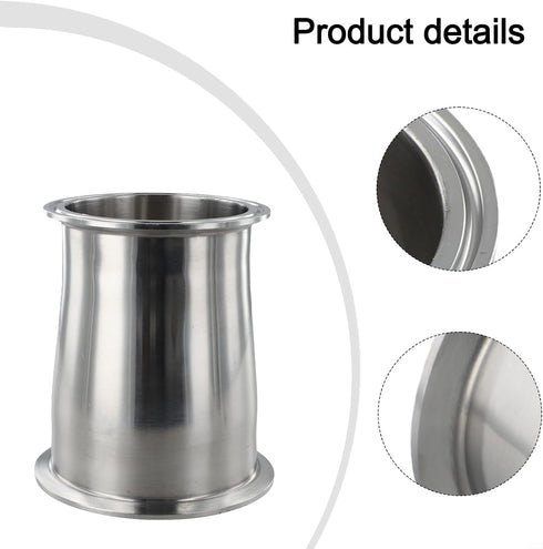 304 3.5 Inch 4 Inch Sanitary Tri Clamp Reducer, Stainless Steel Ferrule, Concentric Pipe Fitting for Food Beer Dairy