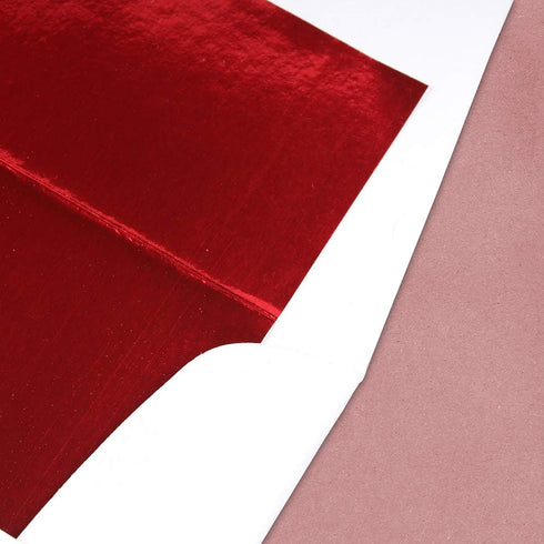 JAM PAPER A2 Foil Invitation Envelopes, 4 3/8 x 5 3/4, White with Red, 50/Pack