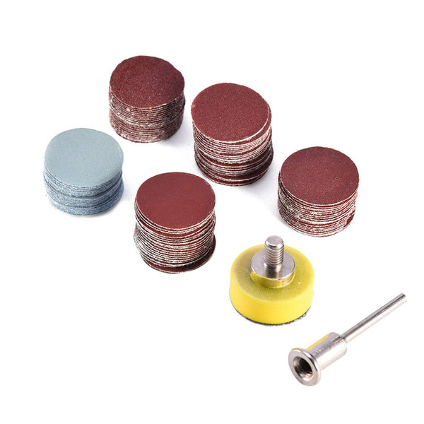 Saiper 100pcs 1 Inch Sanding Discs Pad Sander Disk Kit, 1/8” Shank Abrasive Polish Pad for Dremel