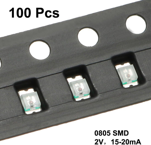 uxcell 100 pcs 0805 Surface Mounted Devices Red LED Diode Lights Super Bright Lighting Bulb Lamps Electronics Components Light Emitting Diodes by uxcell