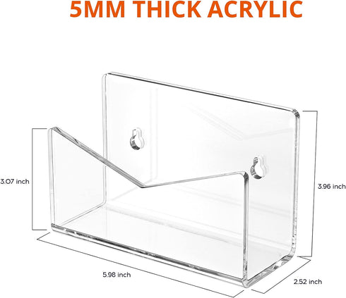Richboom Acrylic Mail Holder, Envelope Holder for Desk Countertop Letter Holder for Home Office School (1 Section Clear) by Richboom