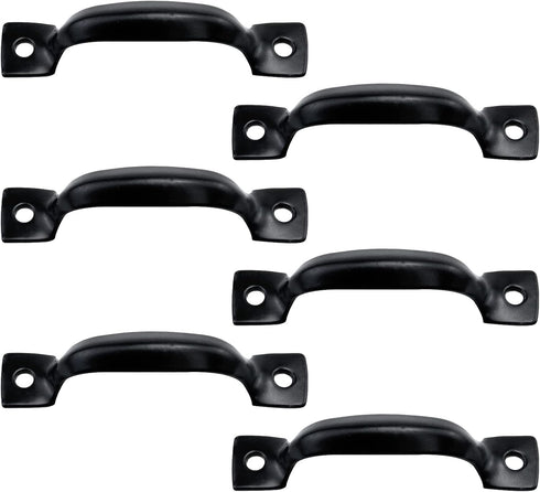 Antrader Cabinet Hardware Handle Pull, Black, 1-3/4" (45mm) Hole Centers, 6 Pack