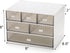Hacaroa 3 Tier Mini Desk Organizer, 6 Drawers Plastic Storage Box, Stackable Makeup Organizer for Office, School,