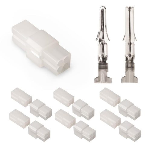 JRready ST6408 Standard .062" 4-Circuits Connectors, Compatible with Molex Standard 4 Pins Male & Female