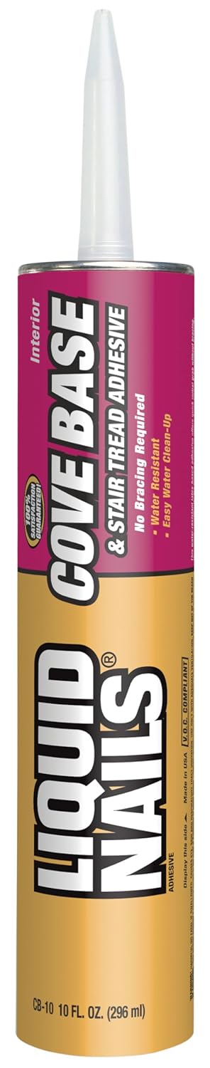 LIQUID NAILS CB-10 Cove Base & Stair Tread Adhesive, 10-Ounce