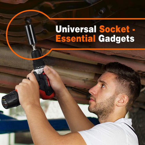 Set Stocking Stuffers for Men Adults Tools, Super Universal Socket Gifts for Men Grip Socket with Power Drill Adapter