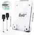 Clear Acrylic White Board, 8x6 Inches, Frameless Desktop Dry Erase Board with Magnetic Stand and Markers for Home and