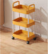 Generic 3-Tier Rolling Storage Cart - Plastic Mobile Organizer for Home and Office Use