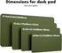 YSAGi Olive Green Double-Sided Desk Pad, 31.5"x15.7" Leather Mat, Eco Cork Desk Protector for Office