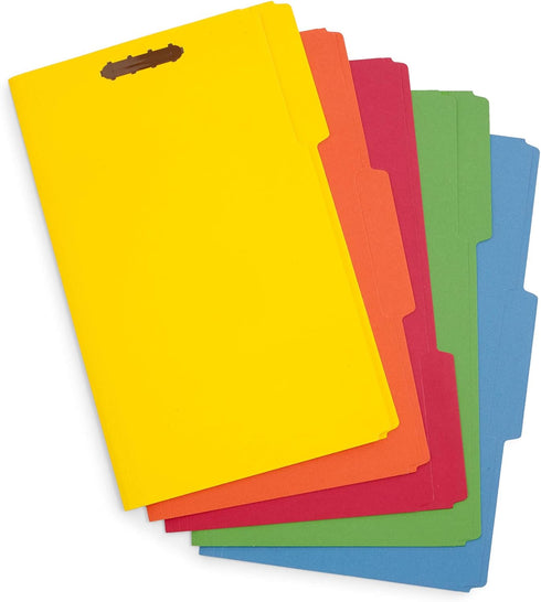 Blue Summit Supplies Legal File Folders - Legal Size with Fasteners, 50 Pack, Durable Reinforced Tabs