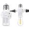 3 Prong Light Socket to Plug Adapter, E26 Outdoor Light with Outlet, E27 Light Bulb to 2/3 Prong Splitter