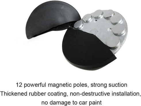 2PCS (D66-1.76lb) LED Bar Strong Magnetic Mounts, Universal Magnetic Base Light Mount Rubber Pad Bracket Sucker Roof