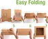 25 Kraft Bakery Boxes with Window, 8x8x4 Inches for Pastry, Cupcake, Cookies, Muffins, Pie