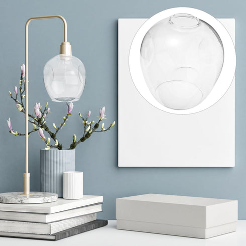 6.10X5.90X5.90In Mikikit Hanging Lamp Shade Glass Pendant Lamp Shade Decorative Replacement Ceiling Cover Light