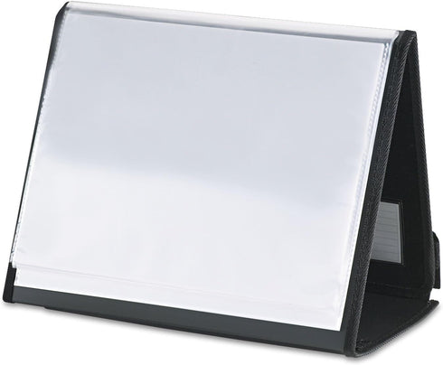 Cardinal Easel ShowFile Presentation Book, 20 Pockets, Holds 40 Letter-Size Sheets, Customizable Cover, Black (52132)