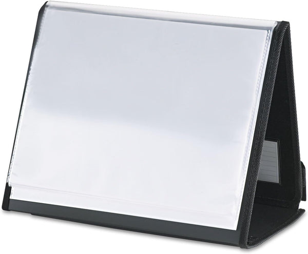 Cardinal Easel ShowFile Presentation Book, 20 Pockets, Holds 40 Letter-Size Sheets, Customizable Cover, Black (52132)