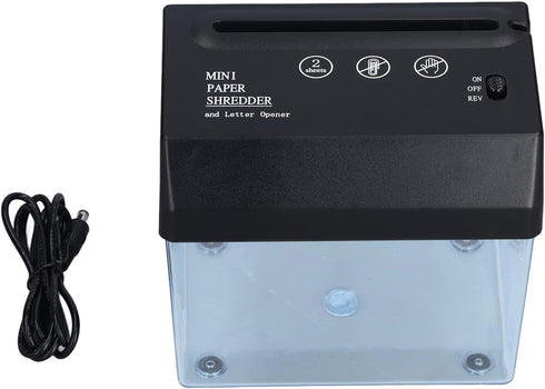 Topyond Mini Paper Shredder for Home Use, USB A6 Metal Knife Plastic Shredder, Durable Portable Electric Shredder