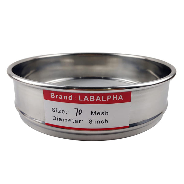 LABALPHA 70 Mesh Test Sieve, 8'' Diameter, 304 Stainless Steel Wire Cloth, 0.22mm