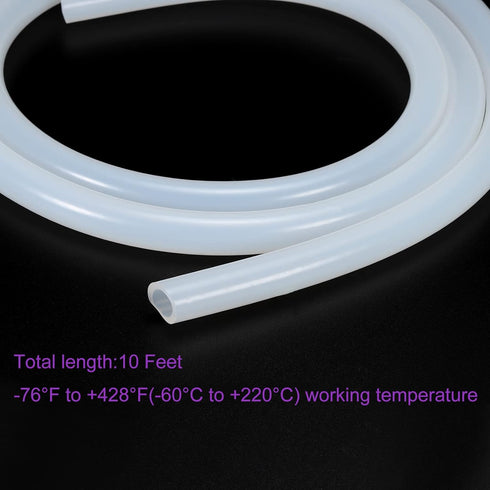 DMiotech 10mm ID 14mm OD 10 Feet Translucent Silicone Tube for Water Air Pump