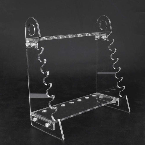 Pipette Rack, Organic Glass Trapezoid Holder, 1.5cm Hole Diameter for Experiment