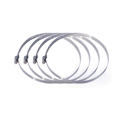 Adjustable Stainless Steel Worm Gear Hose Clamps, Water Pipe Clamps, 4 Pcs (10 Inch)