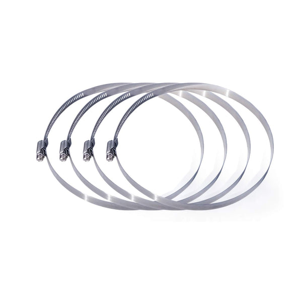 Adjustable Stainless Steel Worm Gear Hose Clamps, Water Pipe Clamps, 4 Pcs (10 Inch)