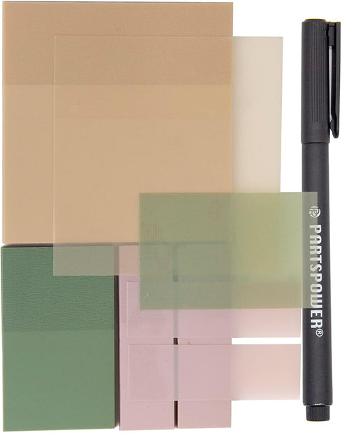 PARTSPOWER Transparent Pastel Sticky Notes, Clear Sticky Tabs for Reading Annotating, Perfect for School Supplies