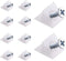 Canomo 50 Packs Plastic Furniture Bottom Sagging Repair Wedges, 90 Degree Drawer Angle Code Bracket with Screws