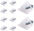 Canomo 50 Packs Plastic Furniture Bottom Sagging Repair Wedges, 90 Degree Drawer Angle Code Bracket with Screws
